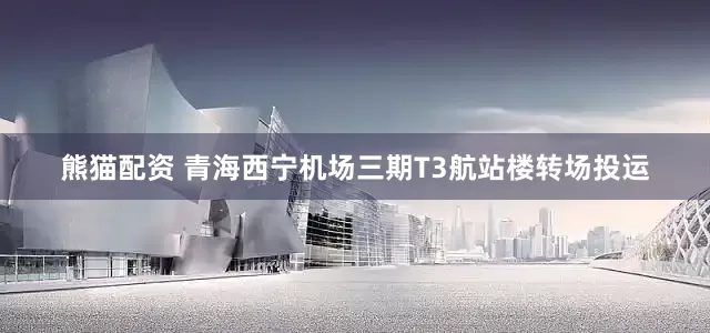 熊猫配资 青海西宁机场三期T3航站楼转场投运