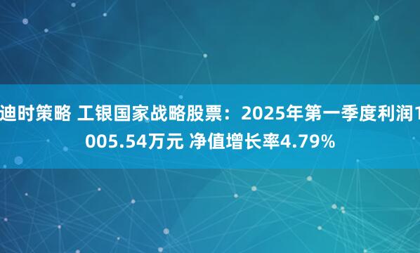 迪时策略 工银国家战略股票：2025年第一季度利润1005.54万元 净值增长率4.79%
